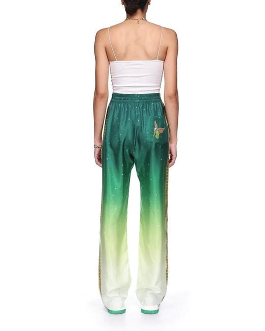 Casablanca Green Joyaux D'Afrique Wide Leg Trousers