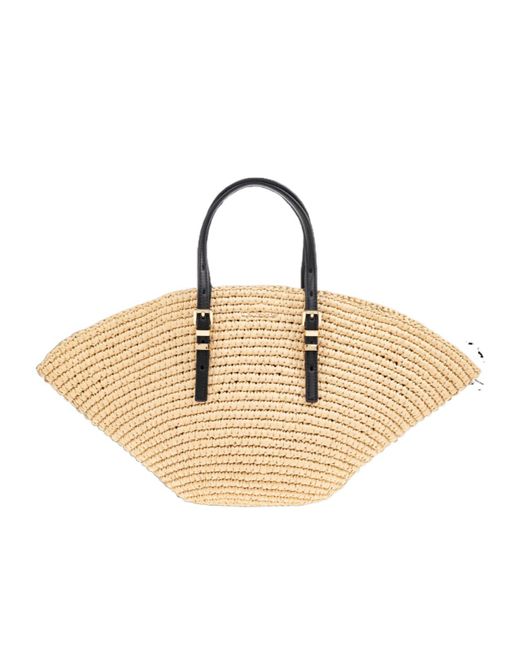MICHAEL Michael Kors Natural Small Isa Hand-Knit Straw Tote Bag