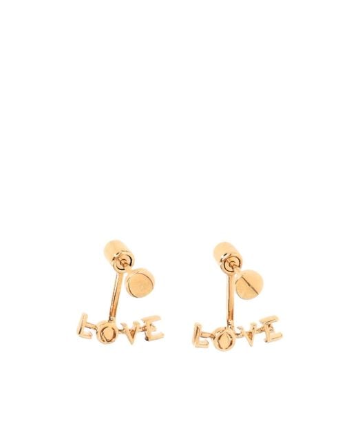 Chloé Metallic Letter Pattern Earrings