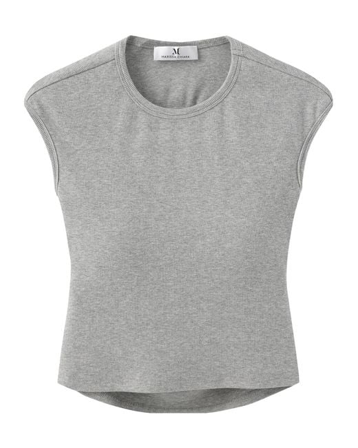 Marissa Chiara Gray Crew Neck T-Shirt