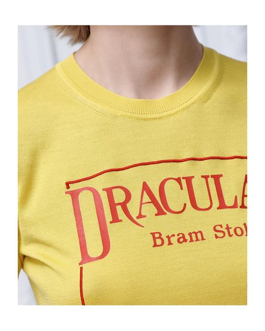Dior Yellow Book Cover Short-Sleeved Sweater