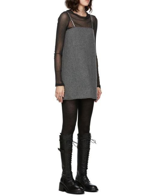 we11done Gray Sleeveless Dress
