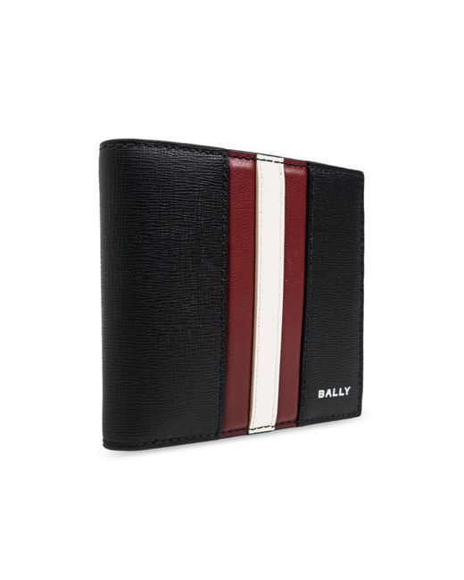 Bally Black Band Logo Detailed Wallet for men