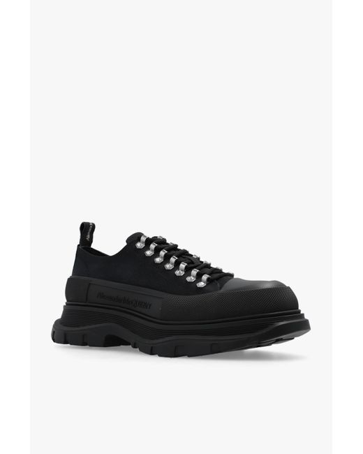 Alexander McQueen Black Tread Slick Sneakers for men