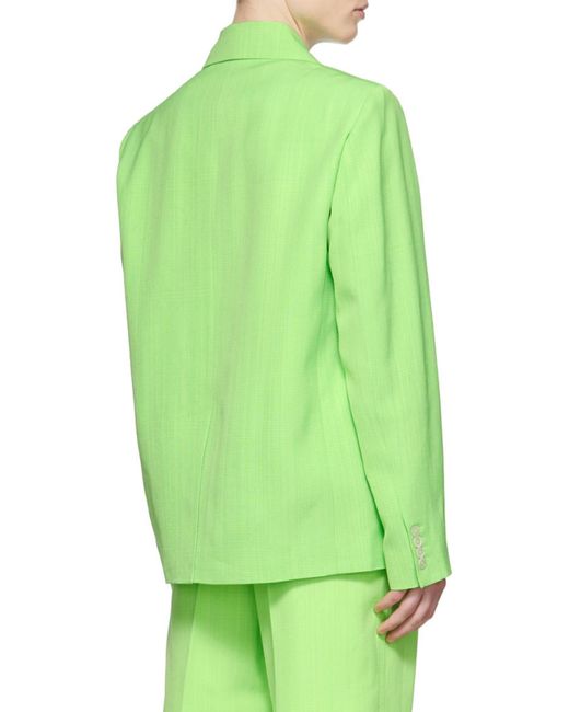 Jacquemus Green Single-Breasted Suit Jacket for men