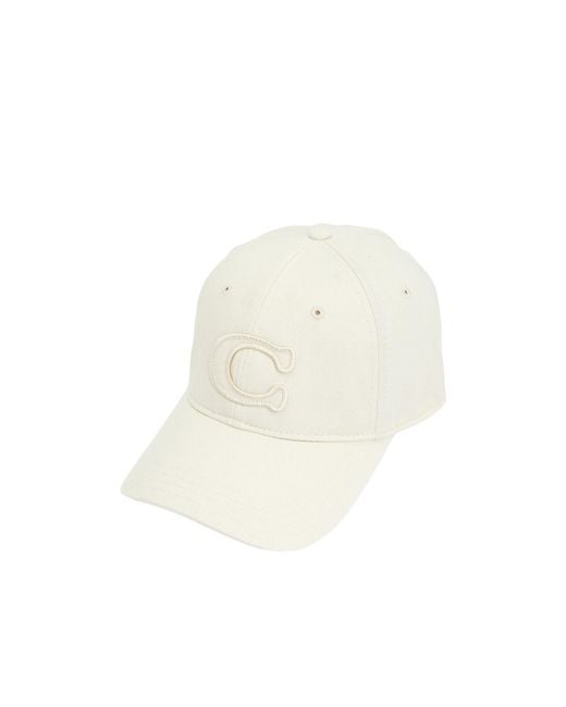 COACH コーチ　シグネチャー　ロゴキャップ　ホワイト COACH コーチ シグネチャー ロゴキャップ ホワイト COACH コーチ