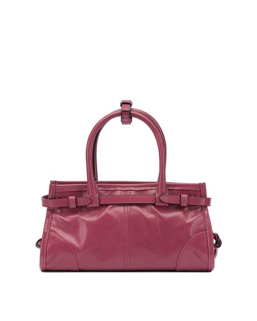 Prada Purple Bonnie Logo Plaque Mini Tote Bag