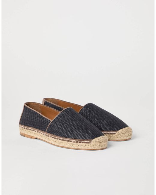 Brunello Cucinelli Blue Canvas Espadrilles for men