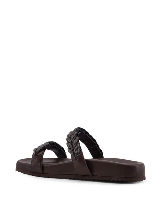 Brunello Cucinelli Brown Slip On Flat Sandals