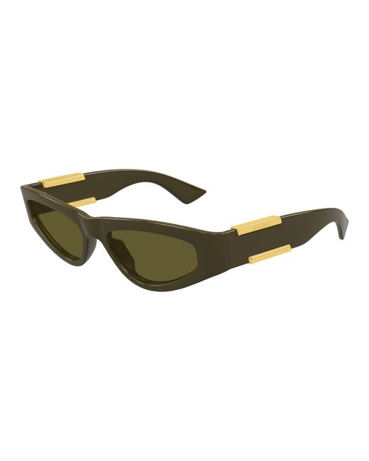 Bottega Veneta Green Eyewear Dash Cat-Eye Frame Sunglasses