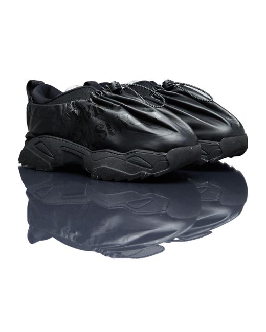 Vivienne Westwood Black Logo-Printed Drawstring Layered Sneakers for men