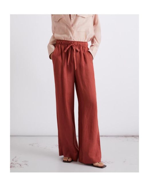 Marella Red Mlsuomo Drawstring-Fastening Trousers