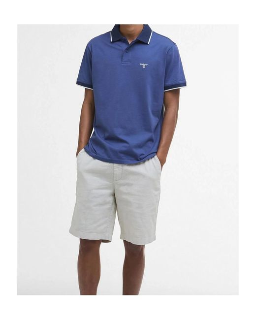 Barbour Blue Cornsay Short-Sleeved Polo Shirt for men