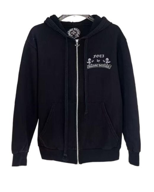 Chrome Hearts Blue Foti Zip Hoodie for men
