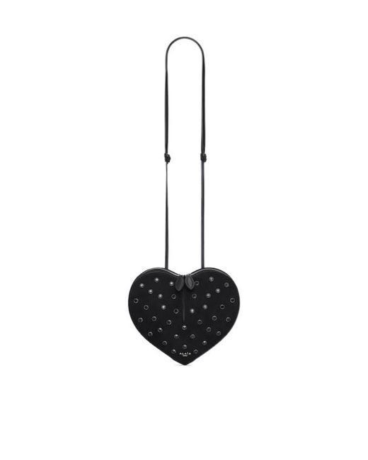 Alaïa White Heart-Shaped Crossbody Mini Bag