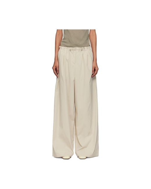 St. Agni Natural Small Paper Bag Waist Casual Pants