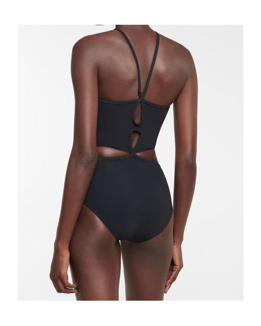 Christopher Esber Black Hollow-Out One-Piece Swimsuit