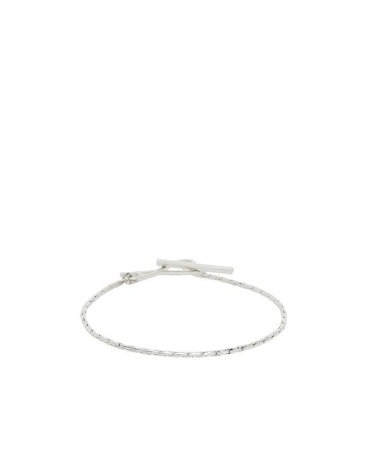 AMI White Ami Logo Charm Bracelet for men