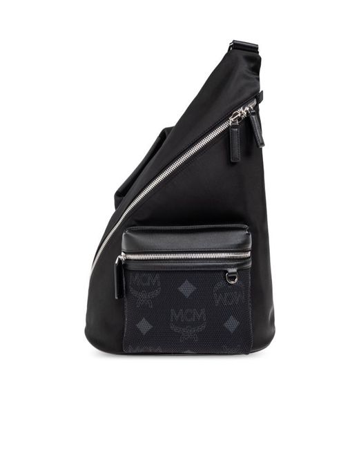 MCM Black Aren Shoulder Backpack for men