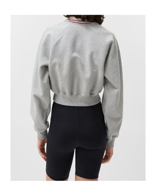 Versace Gray Logo Embroidered Sweatshirt