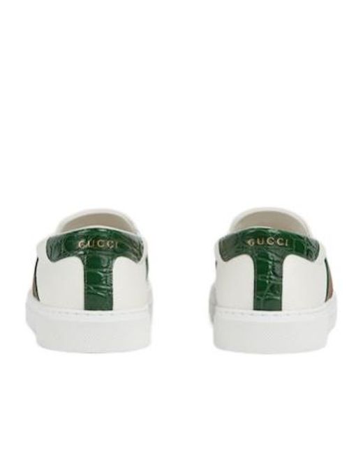 Gucci White Ace Slip-On Sneaker, Fabric for men