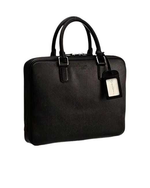 Giorgio Armani Black Logo Handbag for men