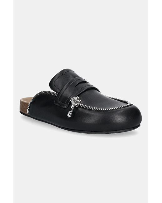 J.W. Anderson Black Round Toe Mules