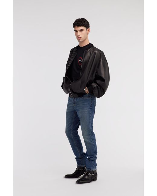 Roberto Cavalli Black Heart-Embroidered Cotton T-Shirt for men