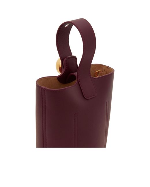 Loewe Purple Pebble Bucket Mini Bucket Bag