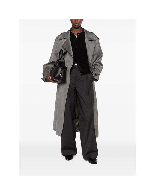 Max Mara Gray Casual Pants With Belt Loops