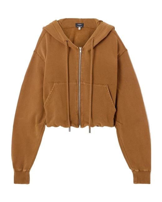 R13 Brown Balloon Oversized Cotton-Jersey Hoodie
