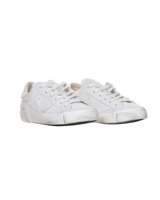 Philippe Model White Prsx Basic Low-Top Sneakers
