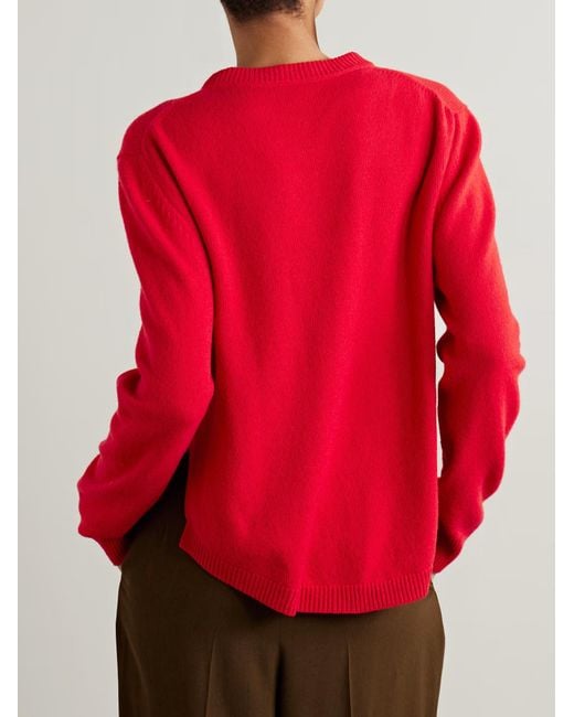 Proenza Schouler Red Intarsia Wool Sweater