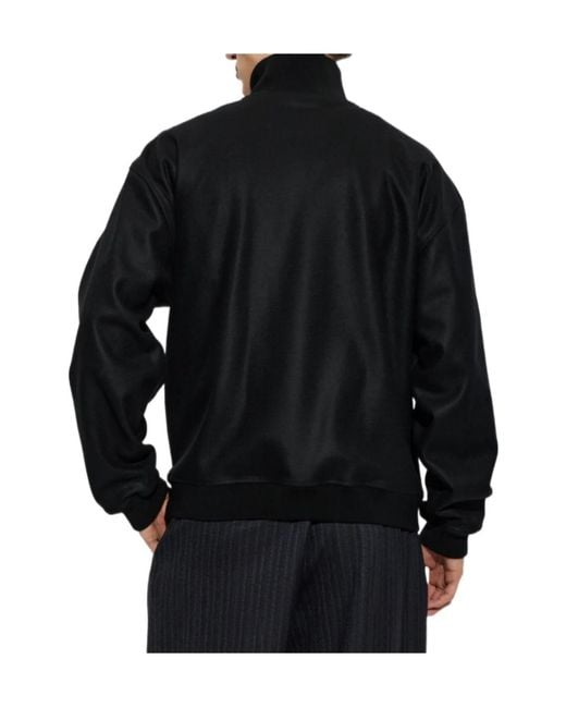 Jil Sander Black High-Neck Zip-Up Jacket for men