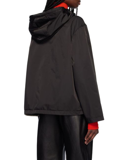 Moncler Black Cassiopea Zip-Up Hooded Jacket