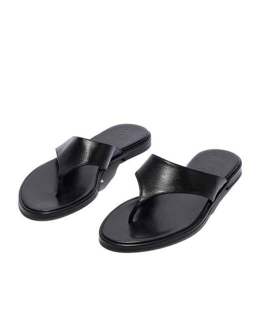 Aeyde Black Thong Slide Sandals