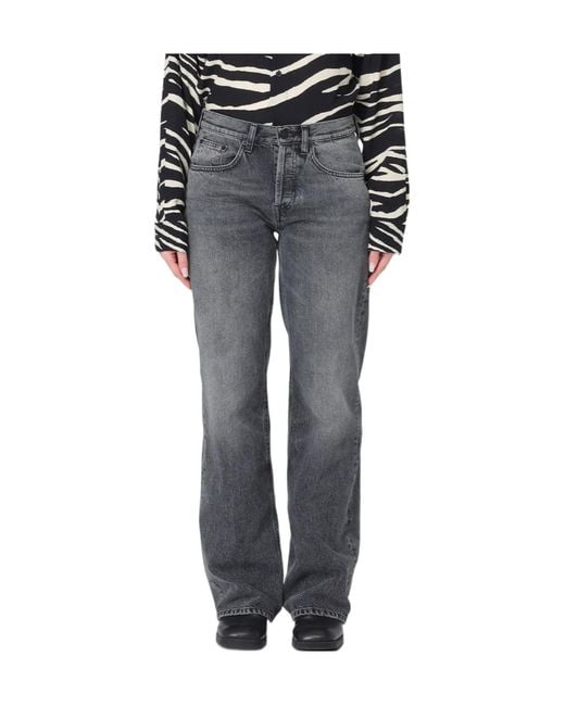 Dondup Gray Jacklyn Loose-Fit Jeans