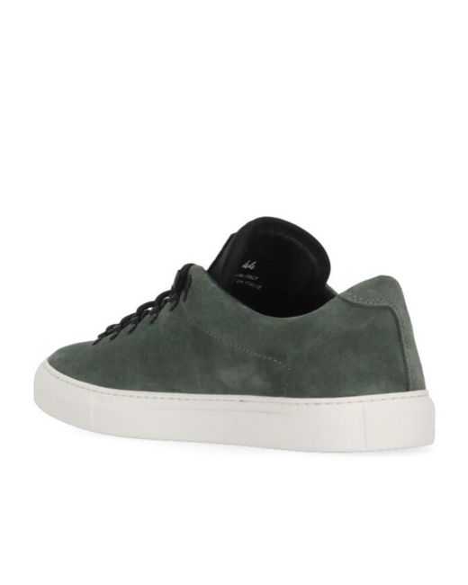 Stone Island Green Logo Patch Low-Top Sneakers for men