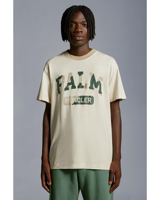 Moncler Gray Logo T-Shirt for men