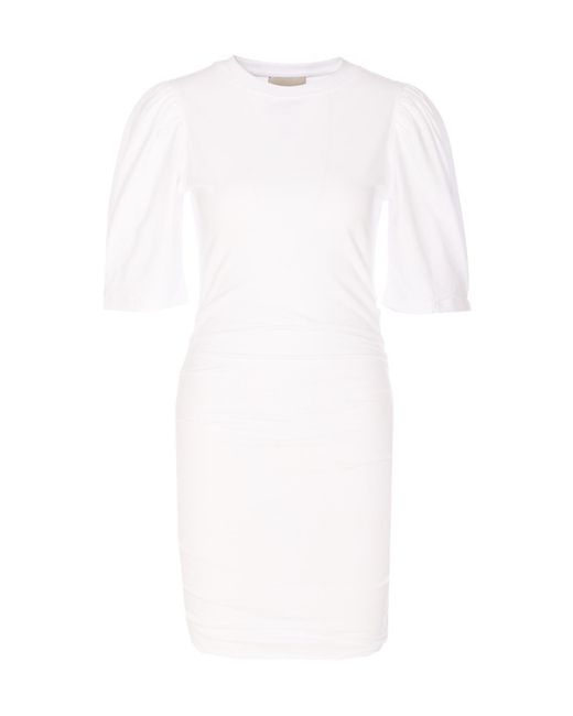 Isabel Marant White Isabel Marant Étoile Mylda Gathered Mini Dress