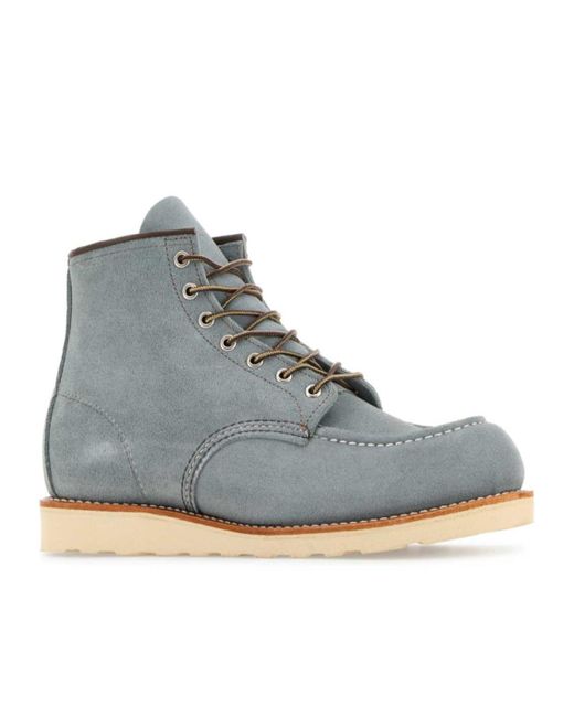 Red Wing Gray Classic Moc Suede Ankle Boots for men