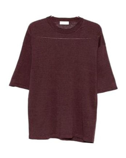 Roberto Collina Purple Short-Sleeve Crew-Neck T-Shirt for men