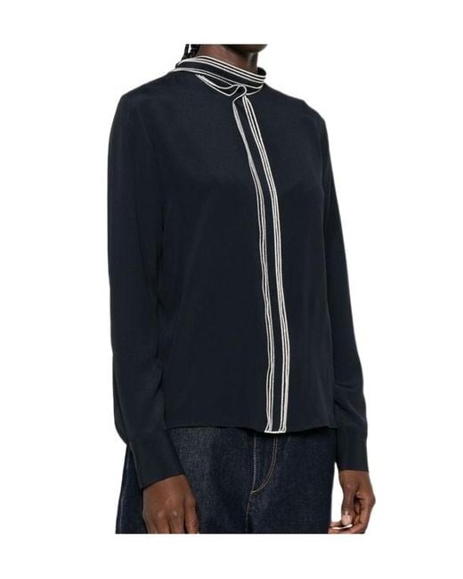 Fabiana Filippi Blue Long-Sleeved Shirt
