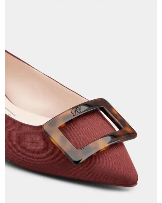 Roger Vivier Red Pointed Toe Flat Shoes