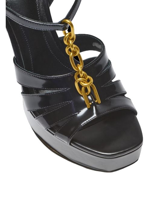 Balmain Black Sync Platform Sandals