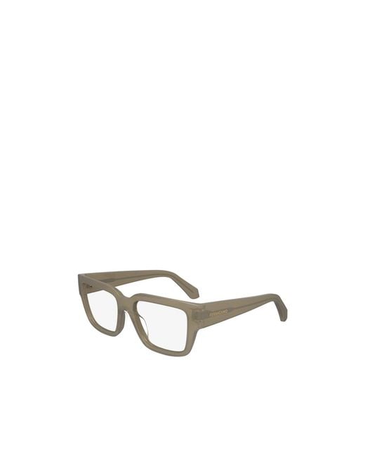 Ferragamo White Ferragamo Eyewear Rectangle Frame Glasses