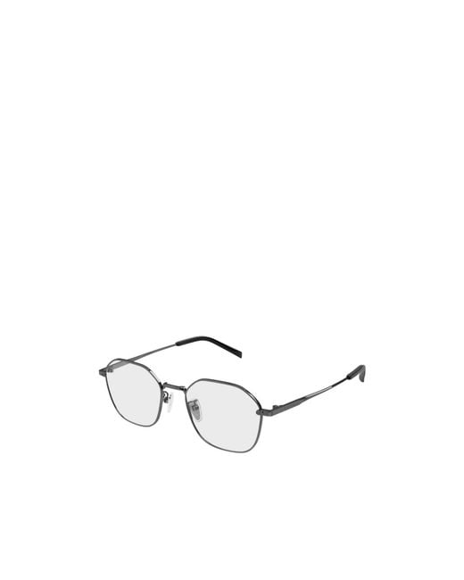 Gucci White Eyewear Geometric Frame Glasses