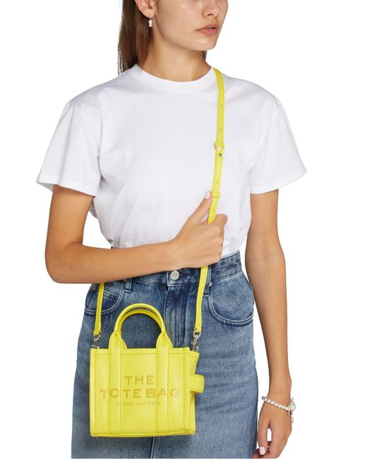 Marc Jacobs Yellow The Tote Bag Leather Crossbody Bag