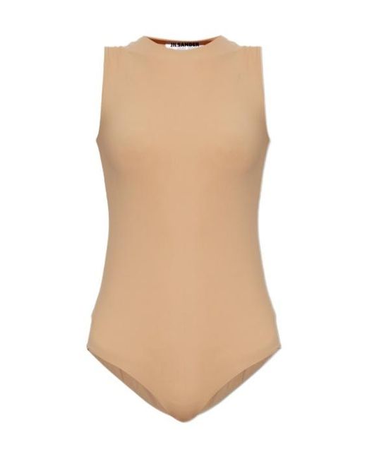 Jil Sander Natural Sleeveless Bodysuit