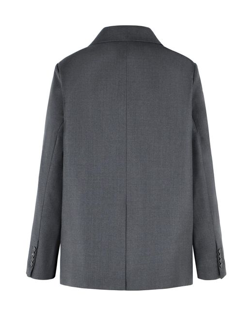 Loulou de Saison Gray Donau Double-Breasted Blazer
